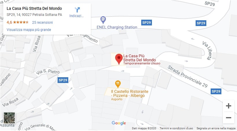 La casa più stretta del mondo su google maps